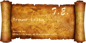 Treuer Erika névjegykártya